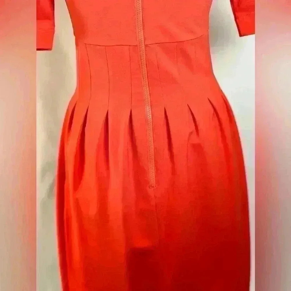 PINK TARTAN Red A-line Fitted Dress (Size  M/M) - Picture 4 of 10